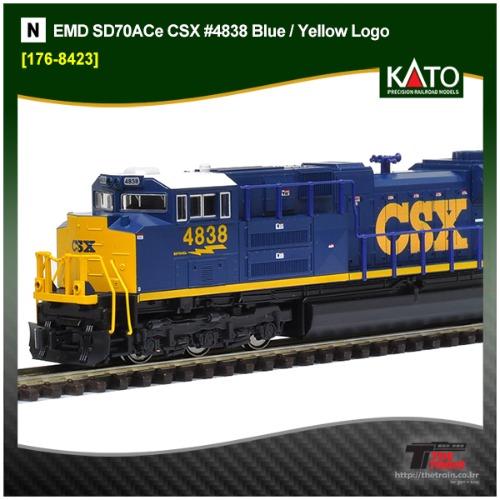 KATO 176-8423 EMD SD70ACe CSX #4838 Blue / Yellow Logo