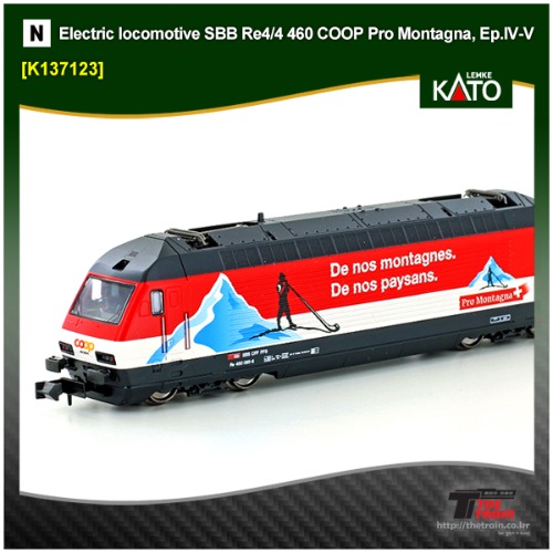 KATO 137123 Electric locomotive SBB RE4/4 460 COOP PRO MONTAGNA EP.V-VI