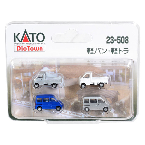 KATO 23-508 DioTown (N) Autos : Light Van &amp; Light Truck 4 Cars