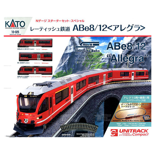 KATO 10-025 Rhatische Bahn Abe8/12 Allegra Train Starter Special Set