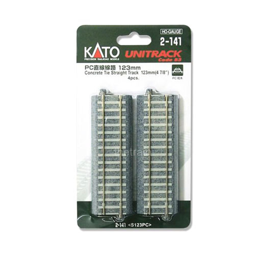 KATO 2-141 Concrete Tie Straight Track 123mm 4pcs