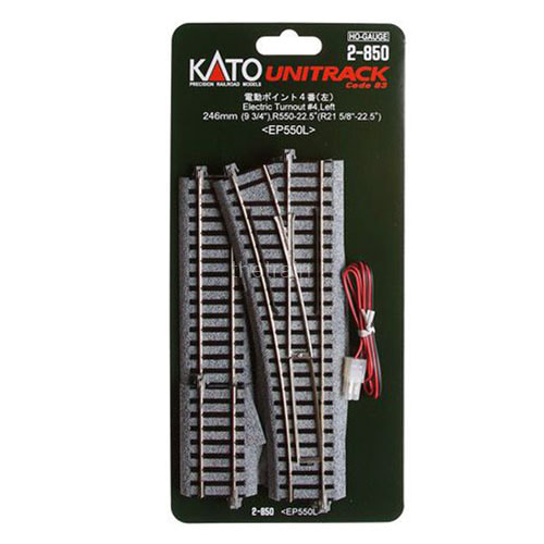 KATO 2-850 Electric Turnout #4, Left 246mm R550-22.5 degree