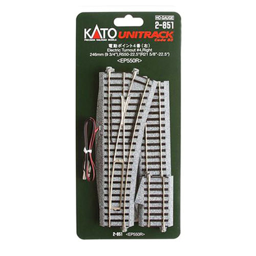 KATO 2-851 Electric Turnout #4, Right 246mm R550-22.5 degree