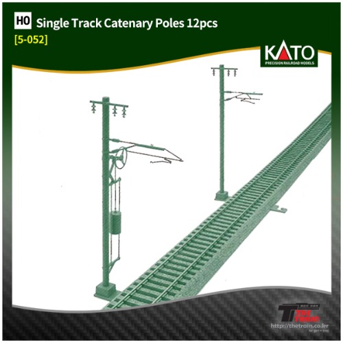 KATO 5-052 Unitrack Single Track Catenary Poles 12pcs
