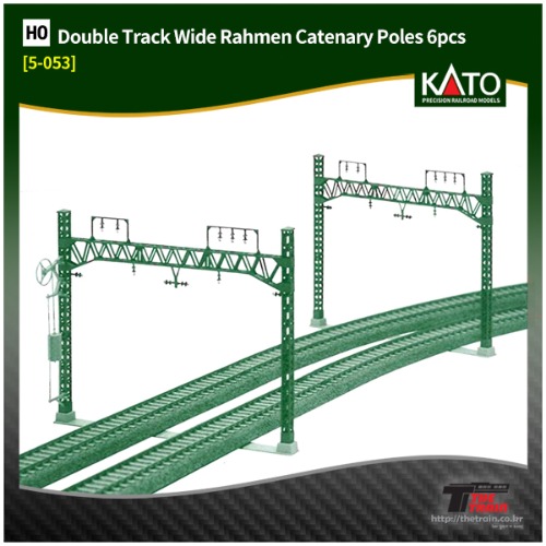 KATO 5-053 Unitrack Double Track Wide Rahmen Catenary Poles 6pcs