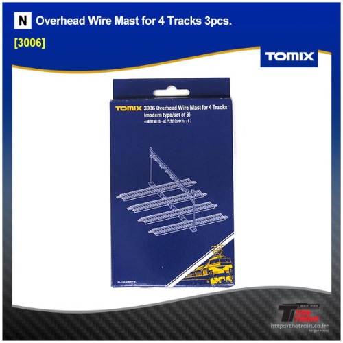 TOMIX 3006 Overhead Wire Mast for 4 Tracks 3pcs.