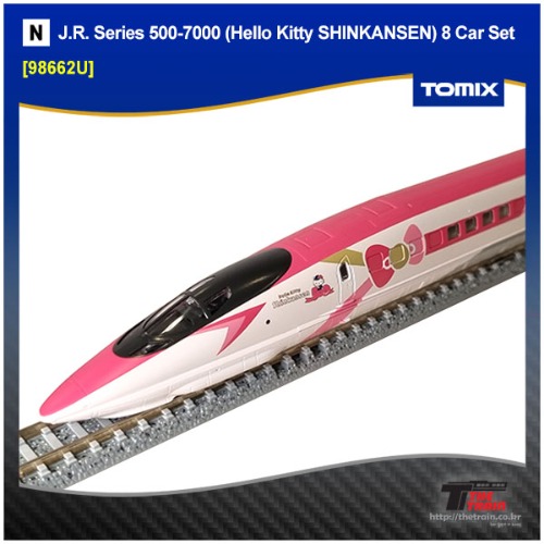 TOMIX 98662U J.R. Series 500-7000 (Hello Kitty SHINKANSEN) 8 Car Set (중고)