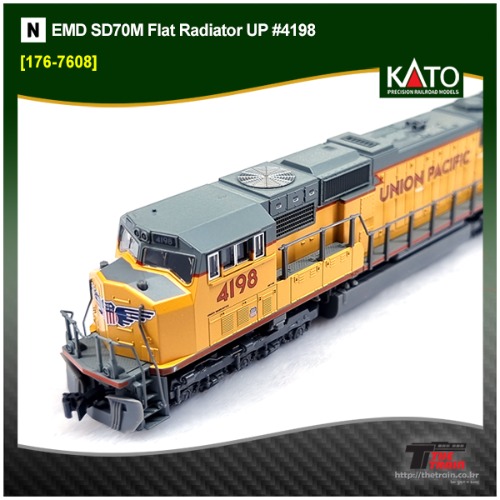 KATO 176-7608 EMD SD70M Flat Radiator UP #4198 (중고)