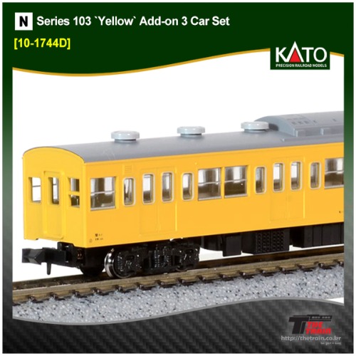 KATO 10-1744D Series 103 `Yellow` Add-on 3 Car Set