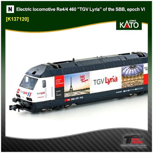 KATO 137120 Electric locomotive SBB RE4/4 460 TGV Lyria EP.V-VI