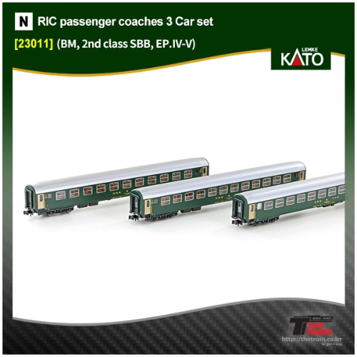 KATO K23011 RIC passenger caes 3 Car set