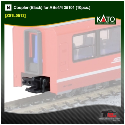 KATO Z01L0512 Coupler (Black) for ABe4/4 35101 10 Pcs.