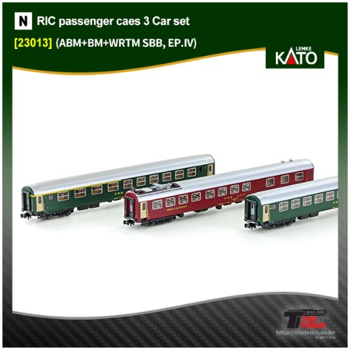 KATO K23013 RIC passenger coaches 3 Car set