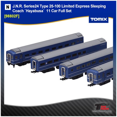TOMIX 98802 Series24 Type 25-100 Limited Express Sleeping Coach `Hayabusa` 7 Car Basic Set