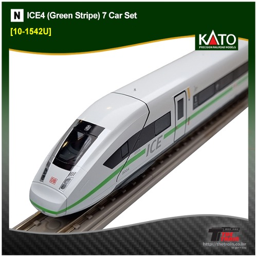 KATO 10-1542U ICE4 (Green Stripe) 7 Car Set (중고)