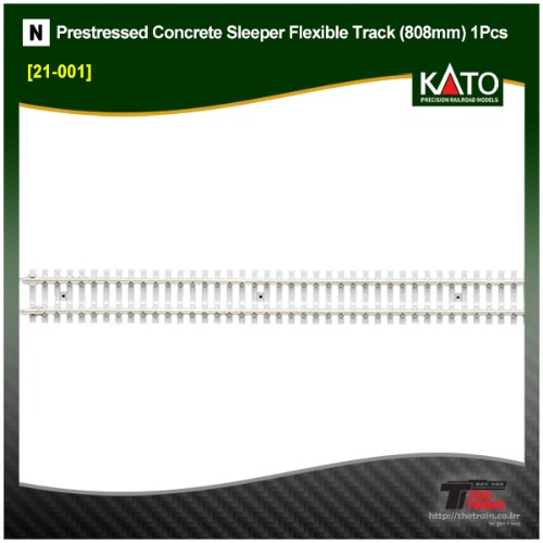 KATO 21-001 Prestressed Concrete Sleeper Flexible Track (808mm) 1Pcs