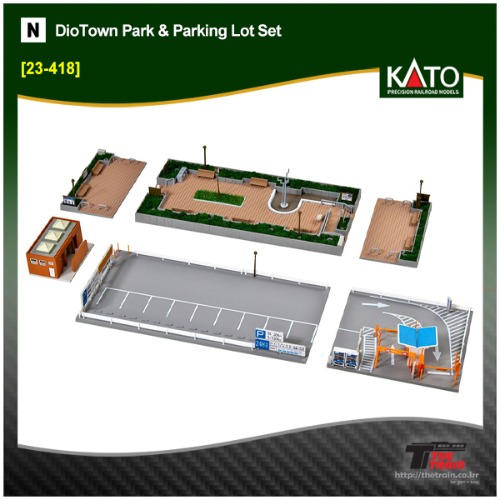 KATO 23-418 DioTown Park &amp; Parking Lot Set
